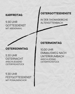 Die Gottesdienste der Ostertage in der Thomaskirche Altensittenbach
